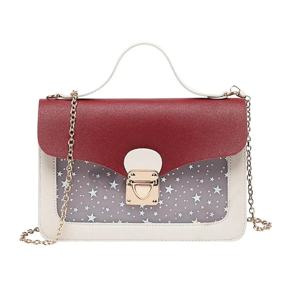 Женская маленькая квадратная сумка на плечо, модная дизайнерская сумка-мессенджер со звездами и блестками, сумка через плечо, клатч, кошелек, сумки, Sac# YJ - Цвет: Red