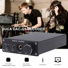 Аудио усилители SUCA DAC-Q5 Наушники цифровой аудио усилитель HiFi оптический аудио/коаксиальный/USB DAC Q5 декодер с усилителем