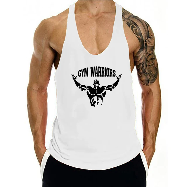 Mens Tank Top Gym Stringer Singlets Fitness Clothing Workout Cotton Sleeveless Shirt Summer Undershirt Vest Male 5