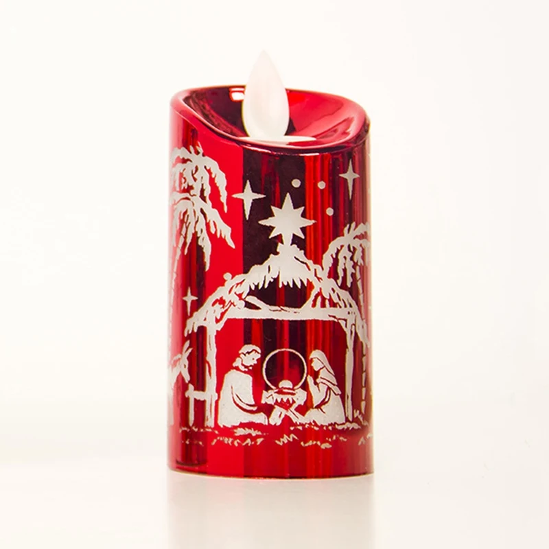 1 шт. фонарь свеча подсвечник креативное рождественское Моделирование маленькая свеча стенд ветер свет резьба рождественские украшения