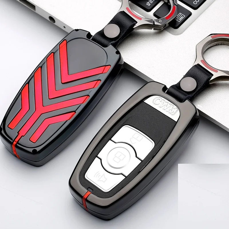 Zinc alloy Key Case Key Cover for Great Wall Haval Coupe H7 H8 H9 GMW H6 Samrt Cover Color Stripe Remote Fob Shell Case Keychain