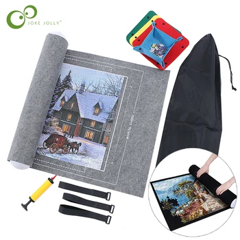 Puzzles Mat Jigsaw Roll Felt Mat Play mat Puzzles Blanket For Up to 3000 Pcs Puzzle Accessories Portable Travel Storage bag GYH 1