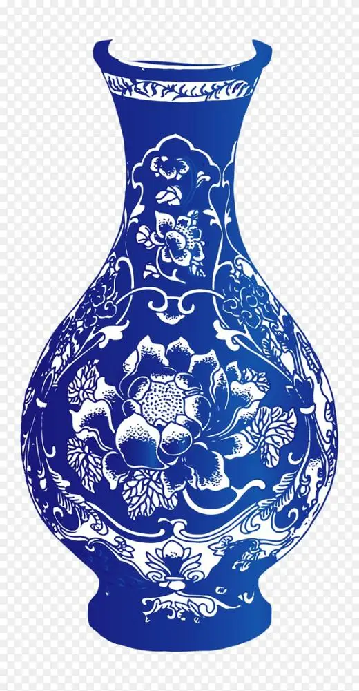 蓝白陶器图形设计剪贴画蓝花瓶PNG图片素材免费下载_图片编号277735-PNG