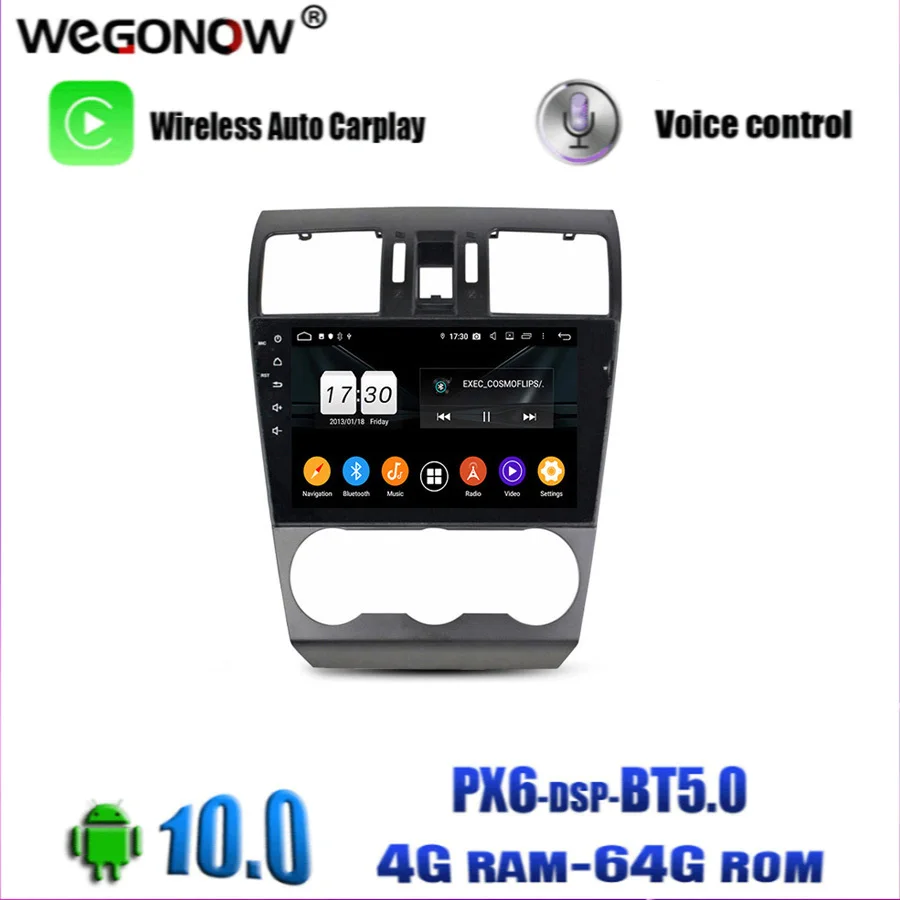 Автомобильный DVD-плеер PX6 DSP HD Android 10 0 8 ядер 4 Гб ОЗУ 64 GPS карта RDS радио Wi-Fi Bluetooth 2003