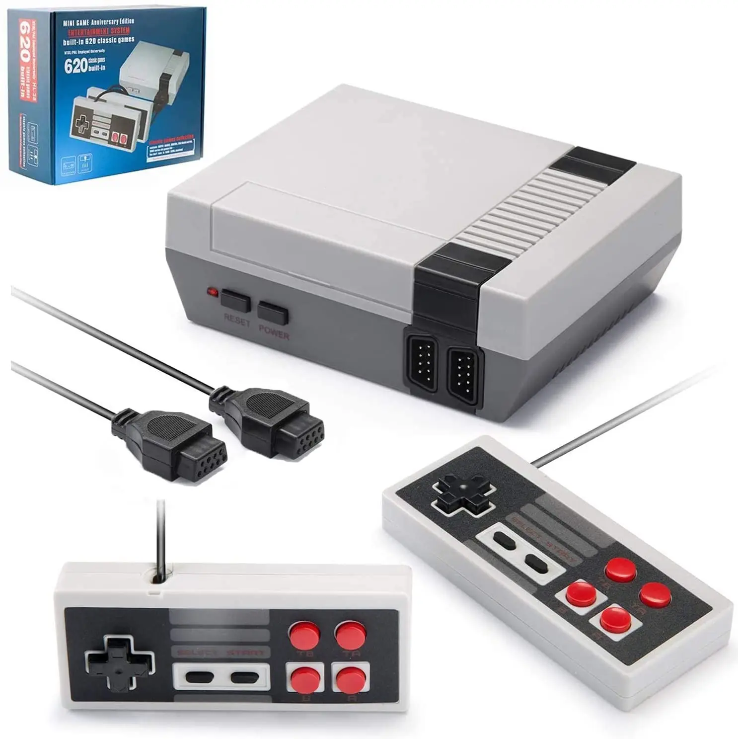 Retro Video Game Console with 620 Games and Two Gamepad Controllers TV  Connection Classic Game Box Remind of Childhood|Handheld Game Players| -  AliExpress