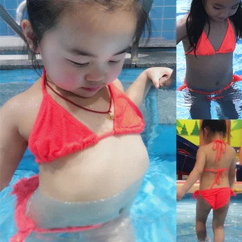 

Girls' Bikini Swimwear Suits 2019 Two-Pieces Children Girls Beach Bathing Suits Little Girls Sport Biquini Swimsuit Set
