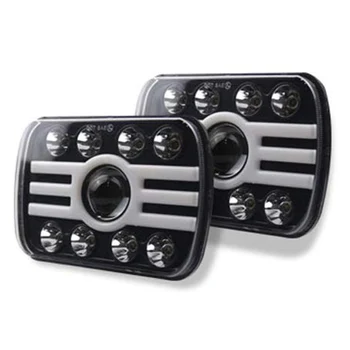 

2PCS 5X7 7X6 Inch LED Headlight Angel Eye with 8 Lens, 500W 30000LM Working Headlight for Jeep Wrangler