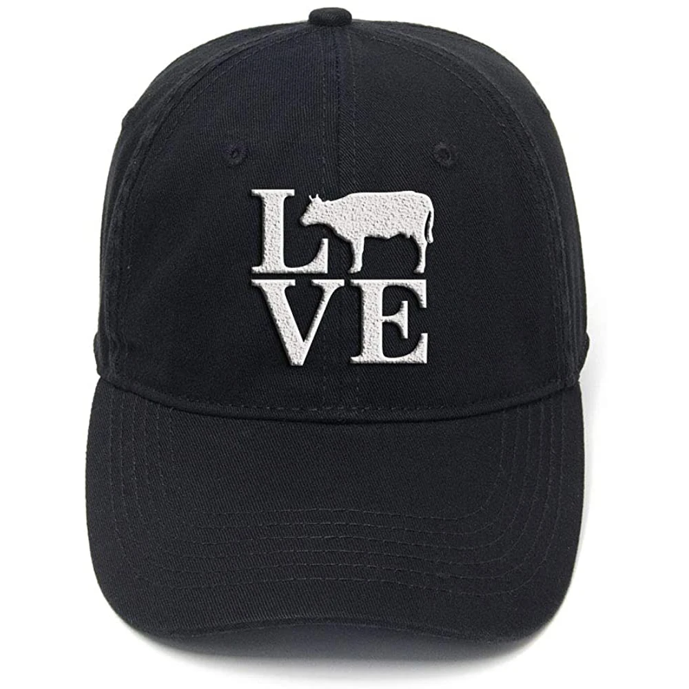 

Lyprerazy барный Двор Ферма животные любовь коровы мытый хлопок регулируемая бейсболка с принтом из флока