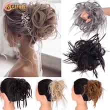 MEIFAN синтетические грязные прямые резинки для волос шиньон волосы булочка эластичная лента для наращивания волос хвост волосы пончик наращивание волос для женщин