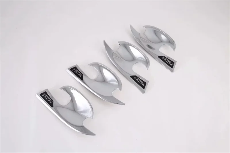 Для Mazda 3 Axela ABS углеродное волокно Внешняя Автомобильная дверная ручка Накладка декоративная рамка аксессуары для автомобиля - Цвет: ABS Chrome