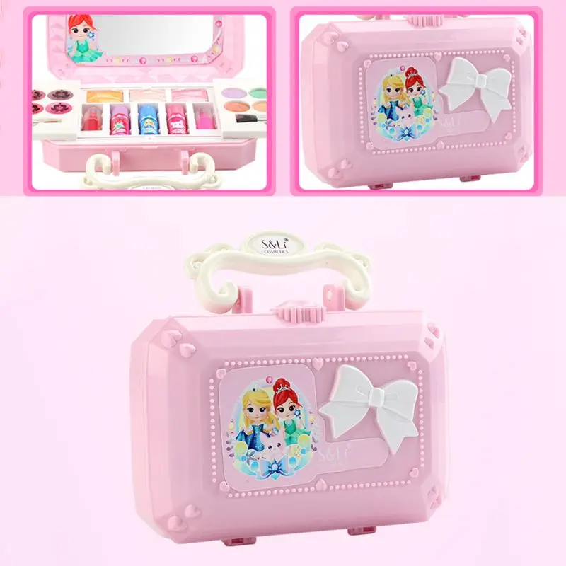 Квадратная красивая коробка для девочек, игрушка с зеркалом, розовый детский чехол для девочек, новинка