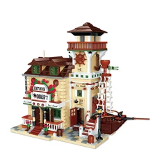  Mailackers City Street View Building Block Old Fishing Store House Series Captain's Wharf Bricks Toys for Kids Christmas Gift 