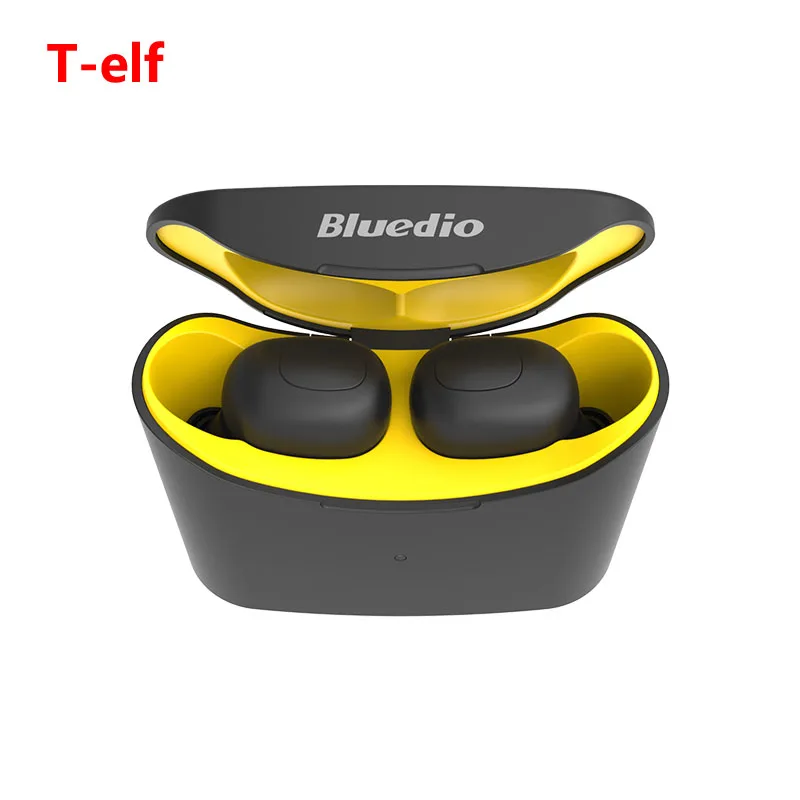 T elf Yellow Bluedio беспроводные bluetooth наушники для телефона T-elf TWS стерео спортивные наушники гарнитура с зарядным устройством Встроенный микрофон - Цвет: T elf Yellow