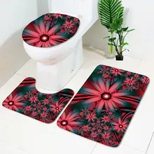 Прямая поставка, цветочный туалетный коврик, набор из трех предметов, коврик для ванной комнаты, коврик для гостиной, настраиваемый