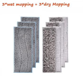 

6 Pack Washable Wet Mopping Pads Replacement Compatible with IRobot Braava Jet M6