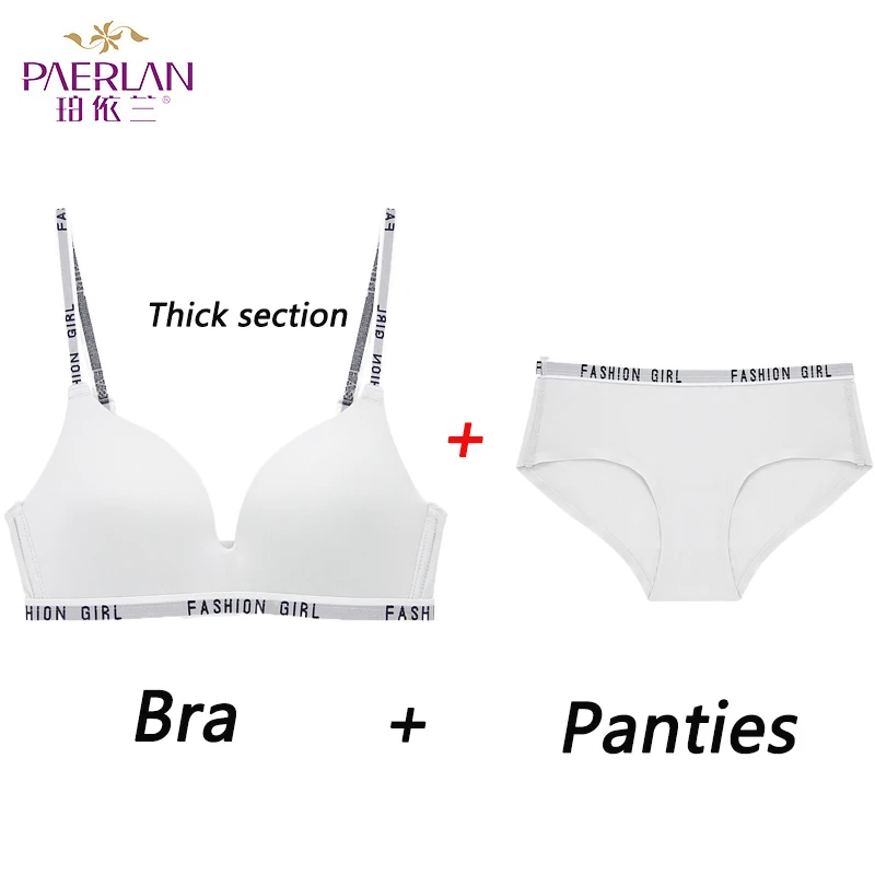 Sliver gray Set PAERLAN, красный, 3/4 чашка, глубокий v-образный вырез, Одноцветный бюстгальтер, заполненный, высокий бюстгальтер, сексуальный, женский, интимный, нижнее белье - Цвет: Sliver gray Set