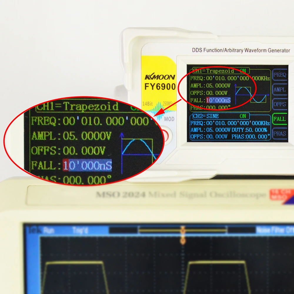 KKmoon 50 МГц Высокая точность DDS цифровой двойной-канальный сигнал генератор 250MSa/s частотомер модуляции генератор сигналов
