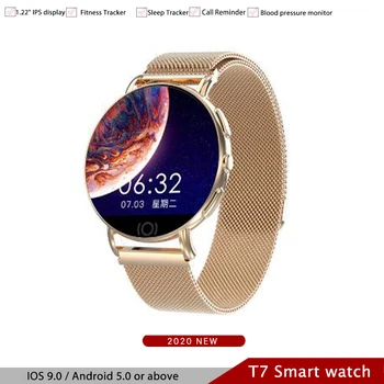 

T7 Smart Watch Women IPS Color Screen Bluetooth Remote Camera Blood Pressure Monitor Fitness Tracker For Android Ios Pk Iwo12 13