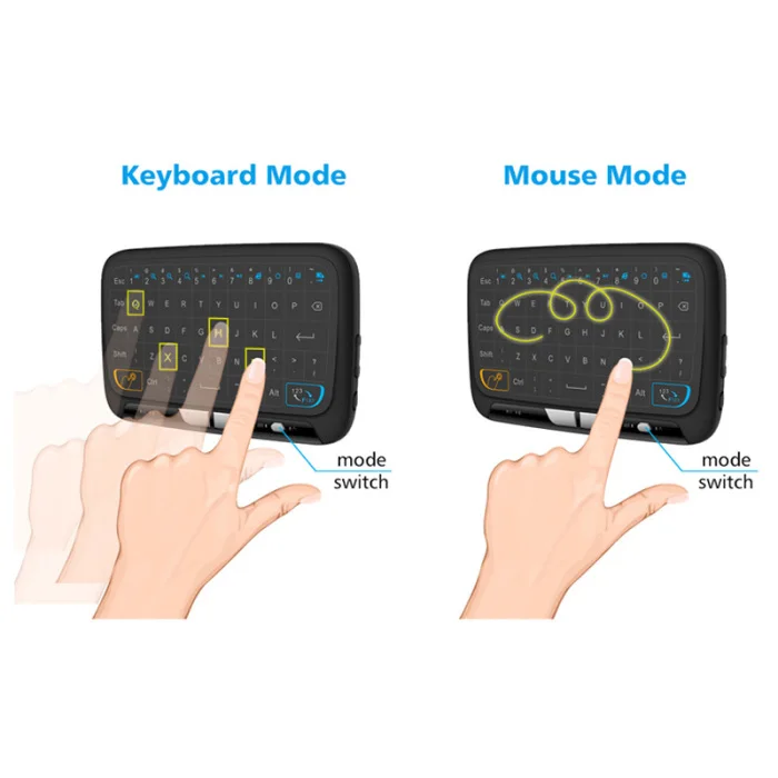 M-H18 Карманный 2,4 ГГц Беспроводная сенсорная клавиатура с полной мышью для Android tv Box kodi HTPC IP tv PC PS3 Xbox 360 SP99