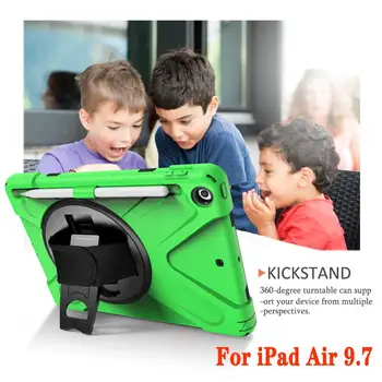 

Pirate King For iPad Air 9.7 inch TPU+PC Tablet case Multiple shockproof in all directions Support rotating arm hanging companio
