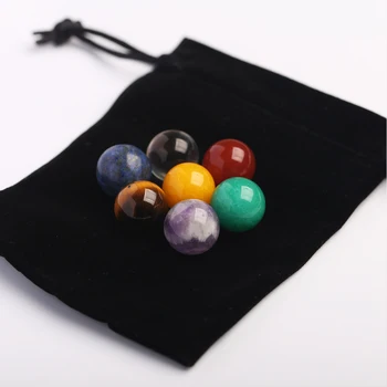 

7 PCS 20MM Natural Sphere Large Crystal Ball Healing Stone Gemstone