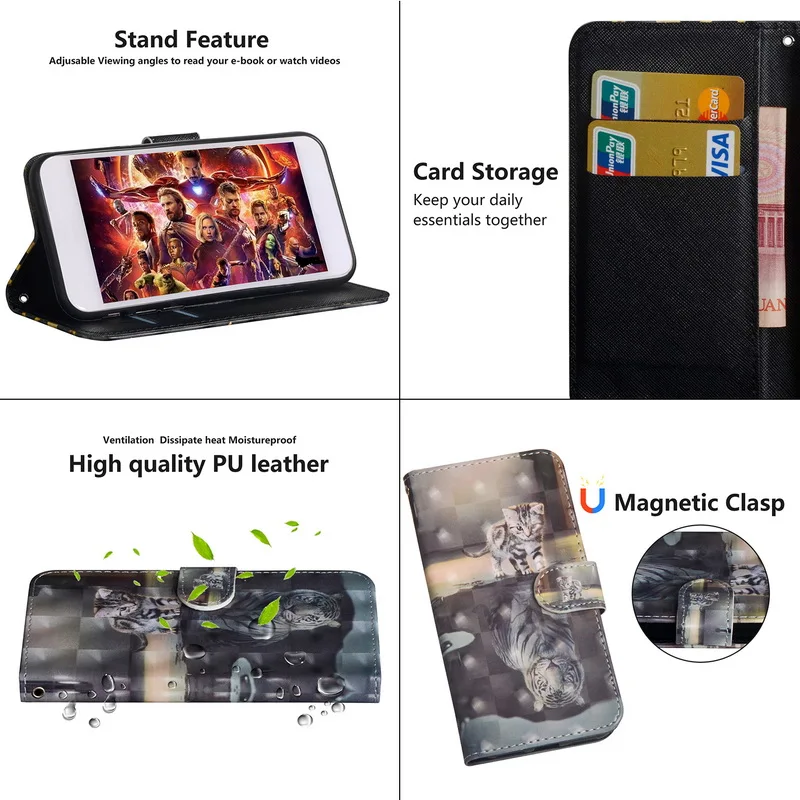 Чехол-книжка с бумажником для iPhone 6S 6 s 7 8 plus XS чехол для MAX XR кожаный мягкий силиконовый чехол-накладка для iPhone XS X Чехол-книжка Coque Cat