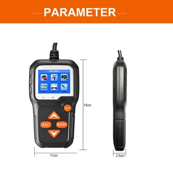 

KW650 Battery Tester 12V 6V Car Motorcycle Battery System Analyzer 100 to 2000CCA Charging Cranking Test Tools for The Car