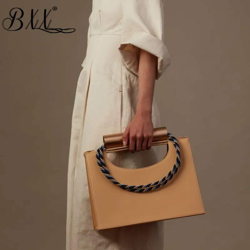 

BXX Sac / 2019 Fashion Autumn Winter Luxury Women's Handbags Designer Wild Large Capacity Metal Bracelet Shoulder Bag ZE406