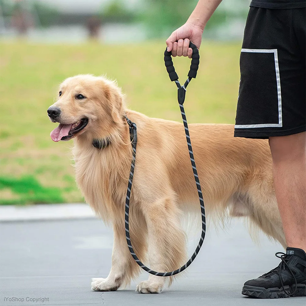 CenKinfo Strong Dog Leash ,Comfortable Padded Handle and Highly Reflective Threads Dog Accessories Puppy Supplies