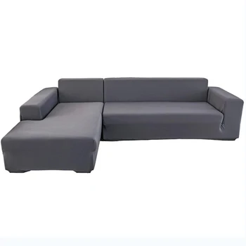 

Solid Sectional Sofa Cover Stretch Sofa Couch Cover Elastic All-inclusive Sofa Slipcover Protector Sofa Cover for Living Room