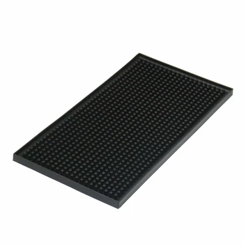 

PVC Bar Beer Mat Pad Coaster Bar Service Rectangle Mat Service Of Rubber Bar New black