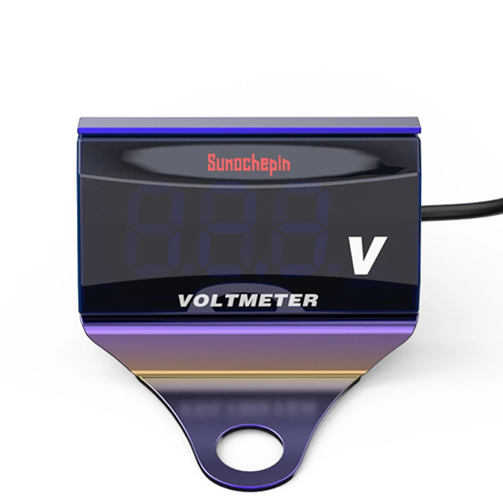 

Car Motorcycle Stainless Steel Bracket Corrosion Resistant Removable Multifunctional Led Replacement Voltmeter Digital Universal