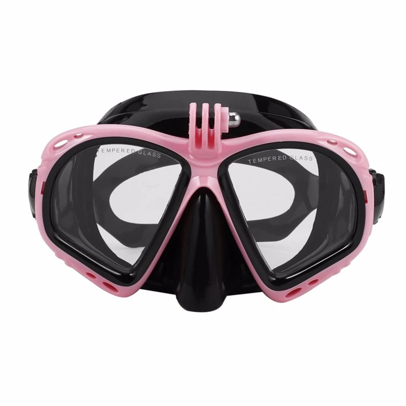 Pink Профессиональная маска для подводного дайвинга, подводное плавание, очки для плавания, оборудование для подводного плавания, подходит для большинства спортивных камер - Цвет: Pink