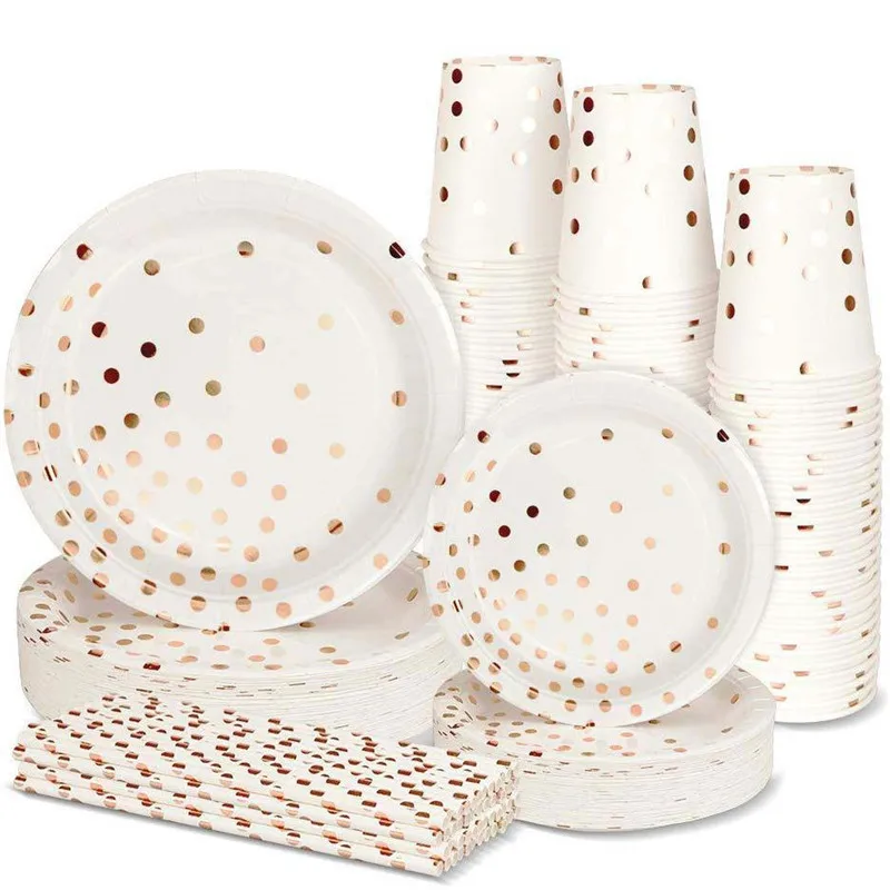 Plate paper cup paper cup set (4)