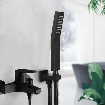 

head shower Set G1/2in Pressurized Handheld Bathroom Shower Head Showering Sprayer Kit Black Matte Bathroom Supplies