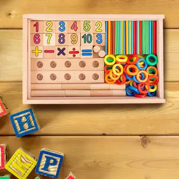 

Wooden Montessori Math Toys Math Learning Box For Toddlers Kids Preschool Education Wooden Toys