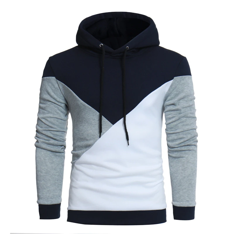 

New Autumn Men's Sweatshirt Hoodies Tops Fashion Irregular Matching Hooded Men Sweatshirt Casual Loose Pullover Men's Sweatshirt