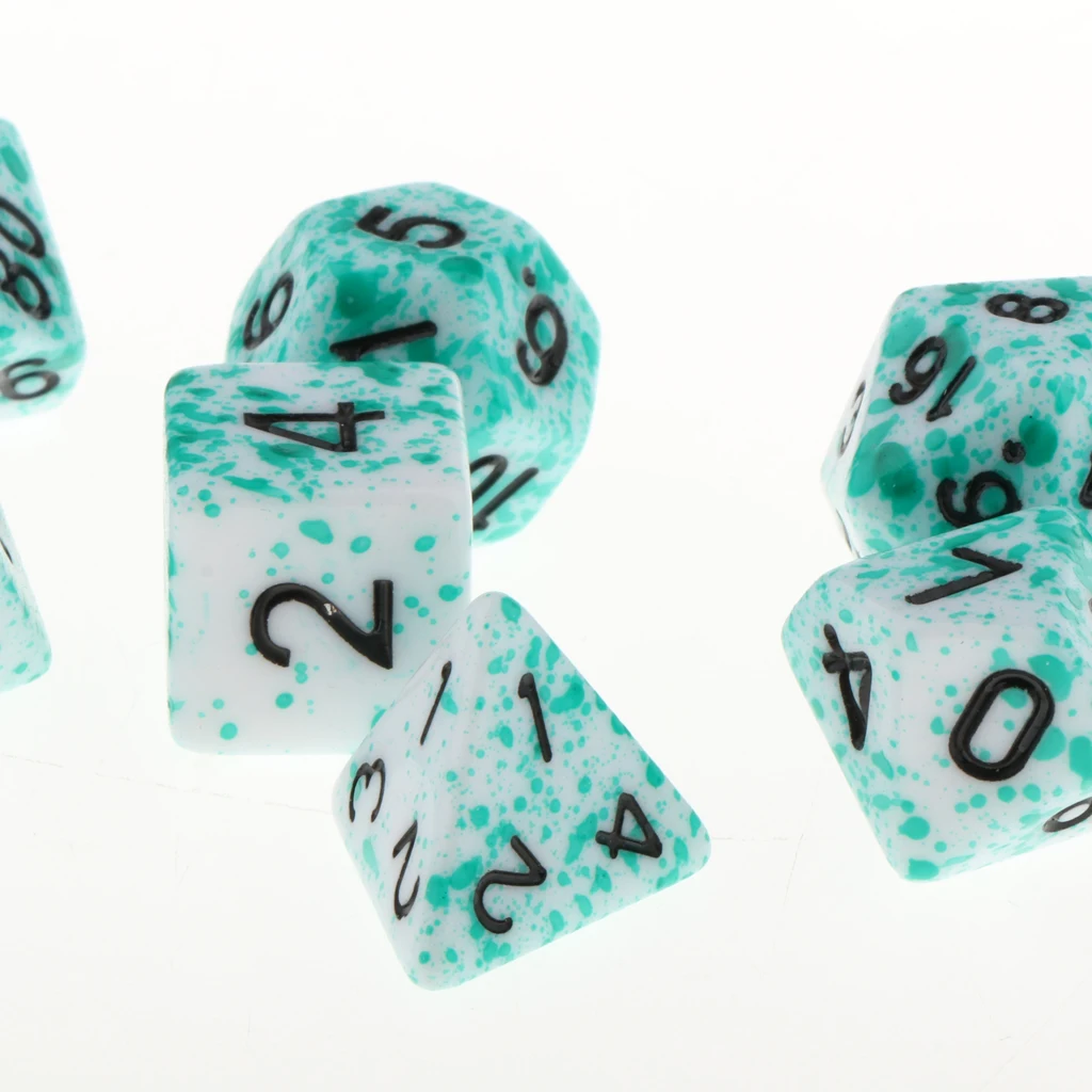 7Pc Multi-sided Dices Set D4-D20 MTG DND RPG Board Game Dice for D&D Roleplaying Party Casino Table Game Toy