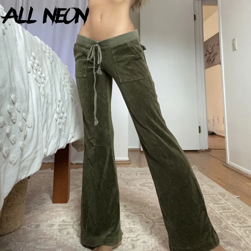 ALLNeon 2000s Aesthetics Pink Velour 2 Piece Sets with Pants Streetwear Zip Up Hoodie Drawstring Low Waist Pants Co-ord Suit