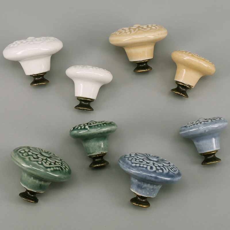 Furniture Handles Kitchen Door Handles 1x Ceramic Knobs for Drawer Dressers Kitchen Cabinet Knobs Ceramic and Pulls Decorative Pull Handles
