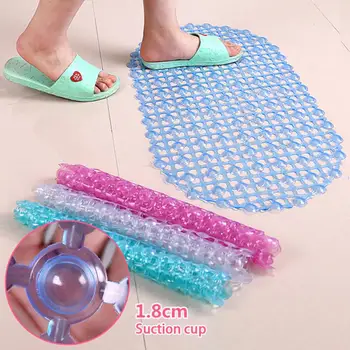 

67x37cm Anti-slip PVC Floor Mat Tub Bath Shower Clear Bubble Mat Clear Rug Water Bath Safety Shower Mat Bathroom Accessories