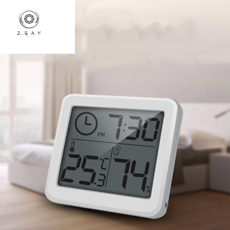 Многофункциональный термометр электронный цифровой гигрометр 3,2 дюймов Большой ЖК-экран прибор для контроля температуры и влажности