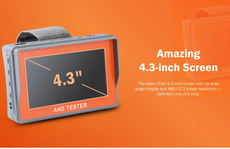 ANNKE 4,3 дюймов HD AHD CCTV тестер монитор AHD 1080P тестирование аналоговой камеры PTZ UTP Кабельный тестер 12V1A выход