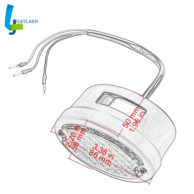 Universal Retro Custom Motorcycle Cafe Racer LED Taillight Rear Tail Brake Stop Light Motorbike Brake running tail lamp