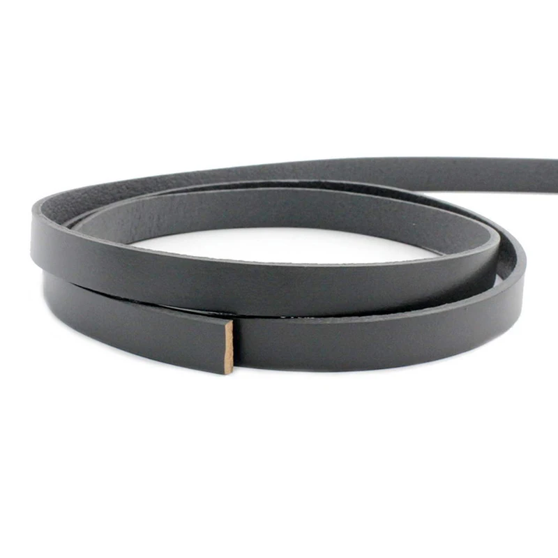 AaaZee1 ярд 10 мм x 2 полоса из натуральной коровьей кожи с темно серым покрытием