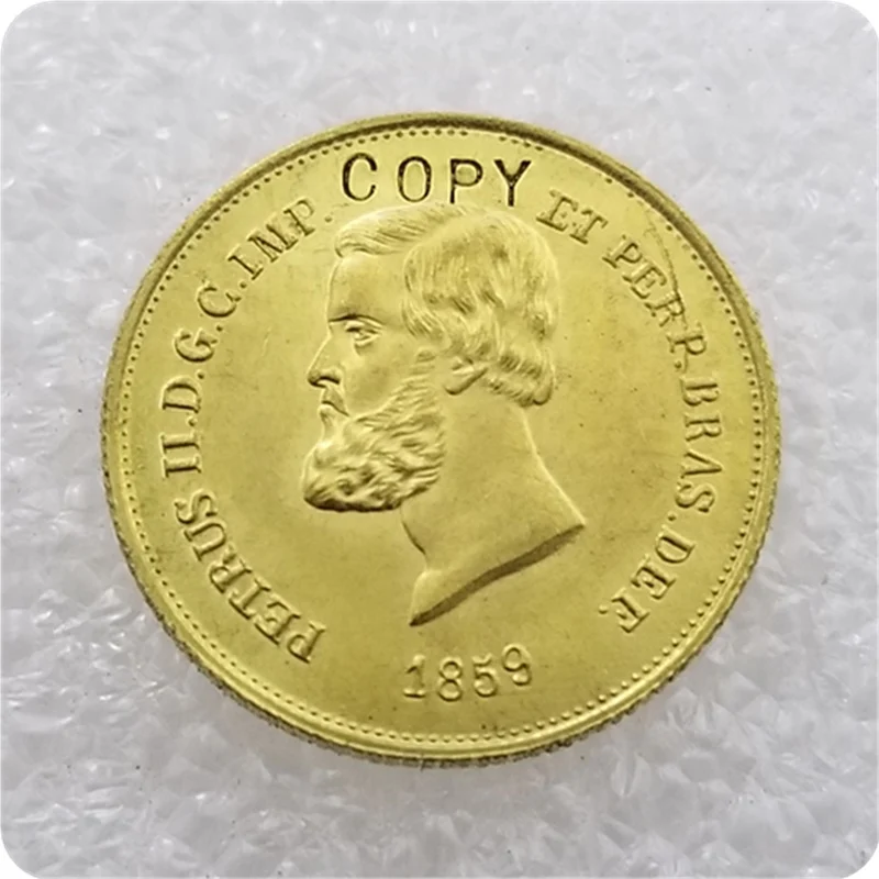 1859 Бразилия 5000 рейс копия монет