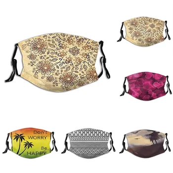 

Fashion 3d Printing Replaceable Filter Chip Cover Soft Colors Bandana Headwear Carbon Windproof Mouth-muffle mondkapjes masque