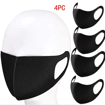 

4PCS Unisex Washable Reusable Cotton Keep Warm Face Mask Outdoor windproof Dustproof air filter Protective mouth Mask Mascarilla