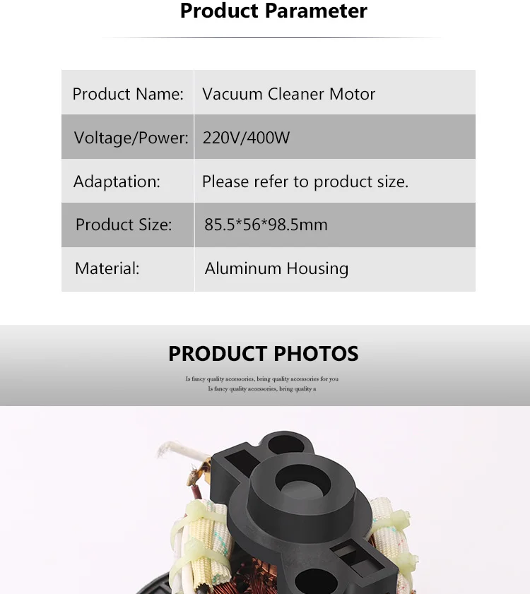 Description Picture 4 of item400W Handheld Vacuum Cleaner Motor 220V Adapt to Midea SC861 Vacuum Cleaner Accessories with Copper Wire