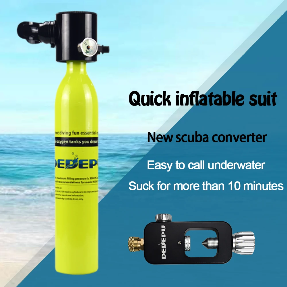 

DEDEPU diving oxygen tank 500ML mini diving emergency equipment swimming diving teaching fast inflatable suit